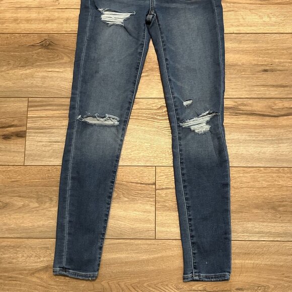 Women's American Eagle Jeans SZ 4 Hi-Rise Jegging Stretch Distressed Denim - Picture 3 of 13